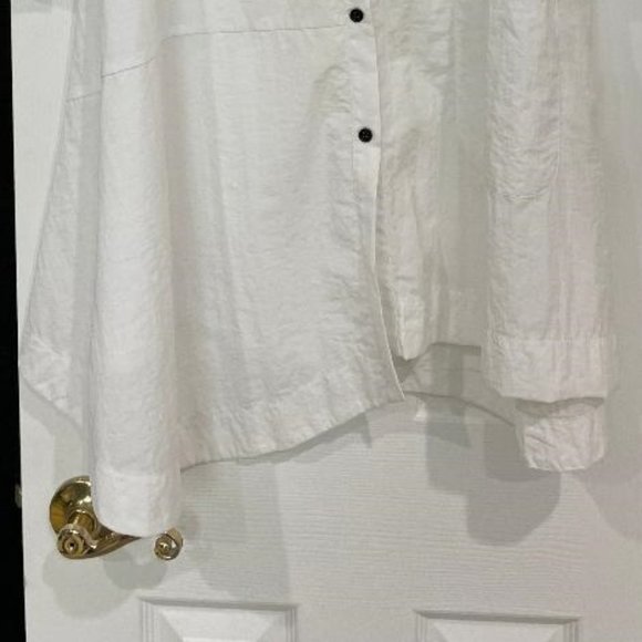 JASON  Comfy USA BOBBY SHIRT CRUSHED Fabric like New, size M  White. REDUCED!!! - Picture 2 of 4